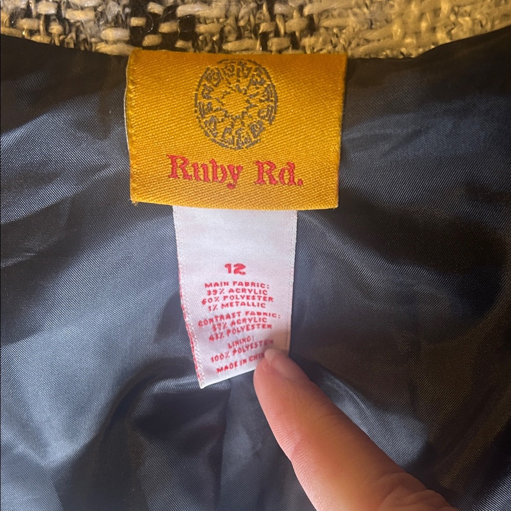 Ruby Rd, Jacket w/ Fringed Hems - Picture 8 of 9